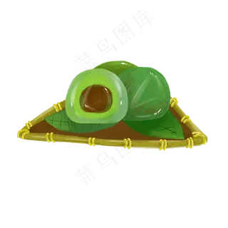 清明节清新手绘风青团png下载