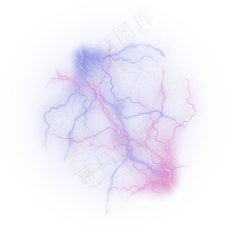 炫酷闪电蓝色紫色字母Q