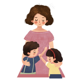 妈妈和两个孩子