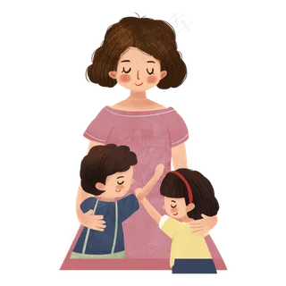 妈妈和两个孩子