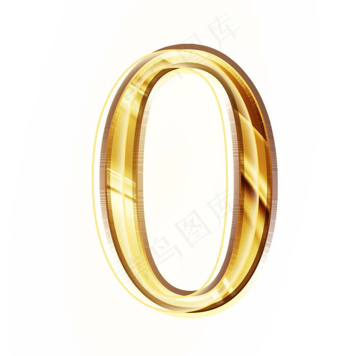 金色倒计时数字0