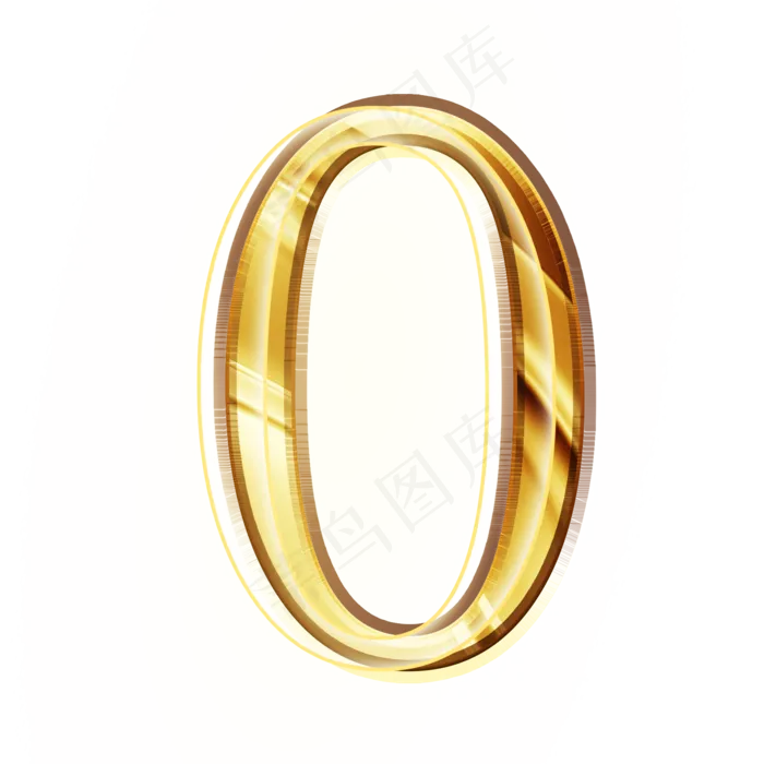 金色倒计时数字0