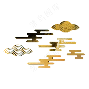 中国风描金烫金云纹