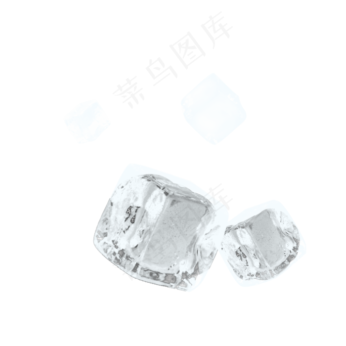 清新冰块冰晶元素,免抠元素(2000*2000px)psd模版下载