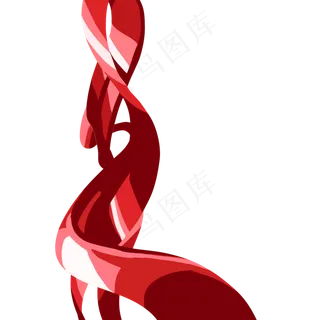 红色飘带元旦联欢晚会,免抠元素