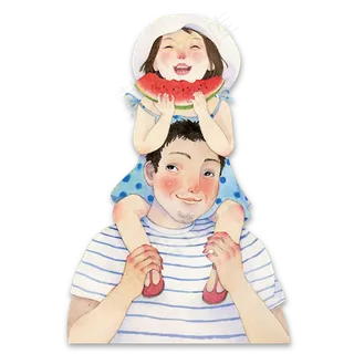 妇女游玩可商用素材父亲节父爱