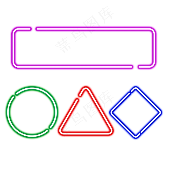 618边框霓虹灯促销图标装饰图案(2000X2000(DPI:300))psd模版下载