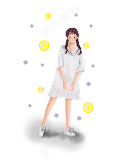 暑假夏日手绘学生