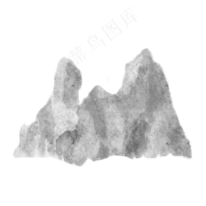 水墨中国风山川石头