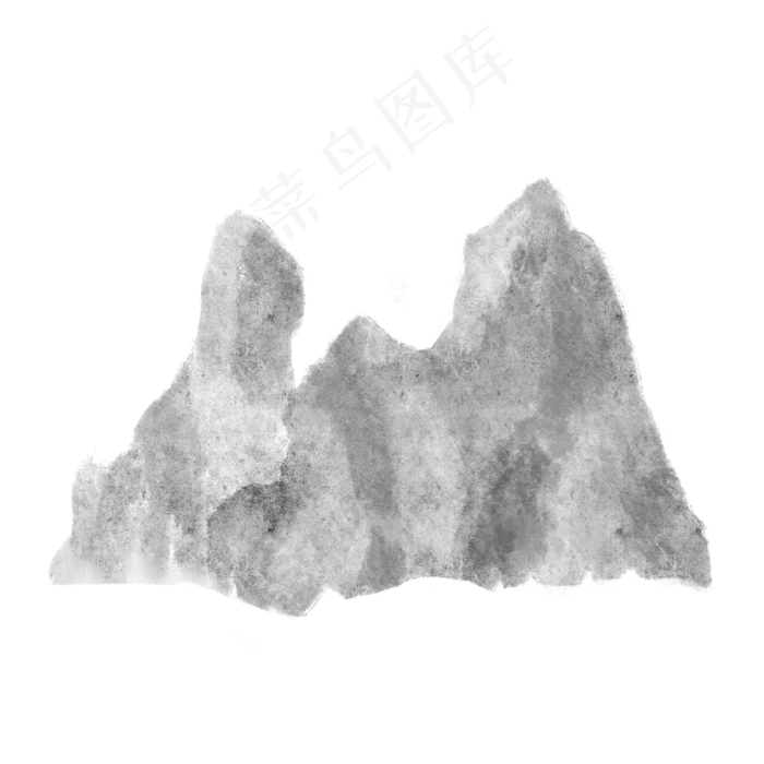 水墨中国风山川石头(2000X2000(DPI:300))psd模版下载