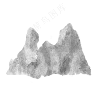 水墨中国风山川石头