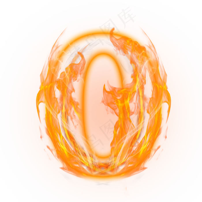 炫酷火焰光效倒计时数字0(3000X3000(DPI:300))psd模版下载