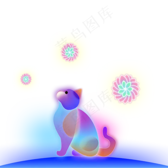猫光感透气叠加矢量免抠图