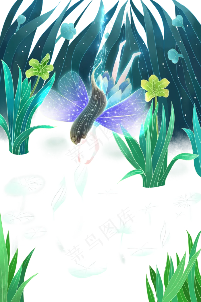 立夏小荷才露尖尖角早有蜻蜓立上(1500X2249(DPI:256))psd模版下载