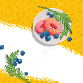 下午茶餐桌面包圈早午餐ins风,免抠元素