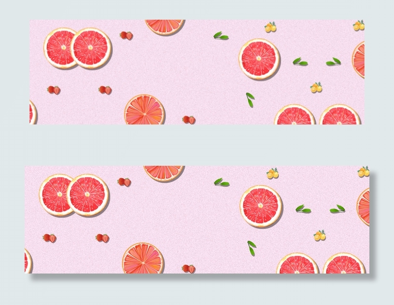 简约色彩搭配水果组合banner(1200*375px 	       )psd模版下载