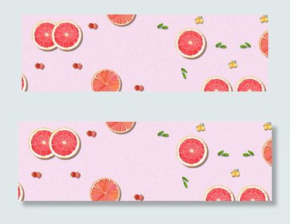 简约色彩搭配水果组合banner