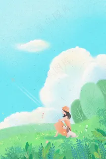 小清新春天户外场景