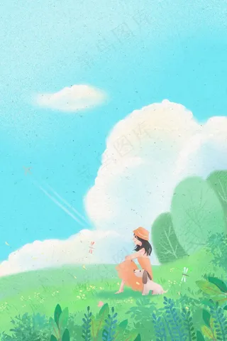 小清新春天户外场景