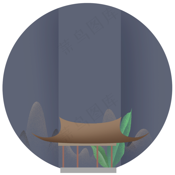 中国风风景边框