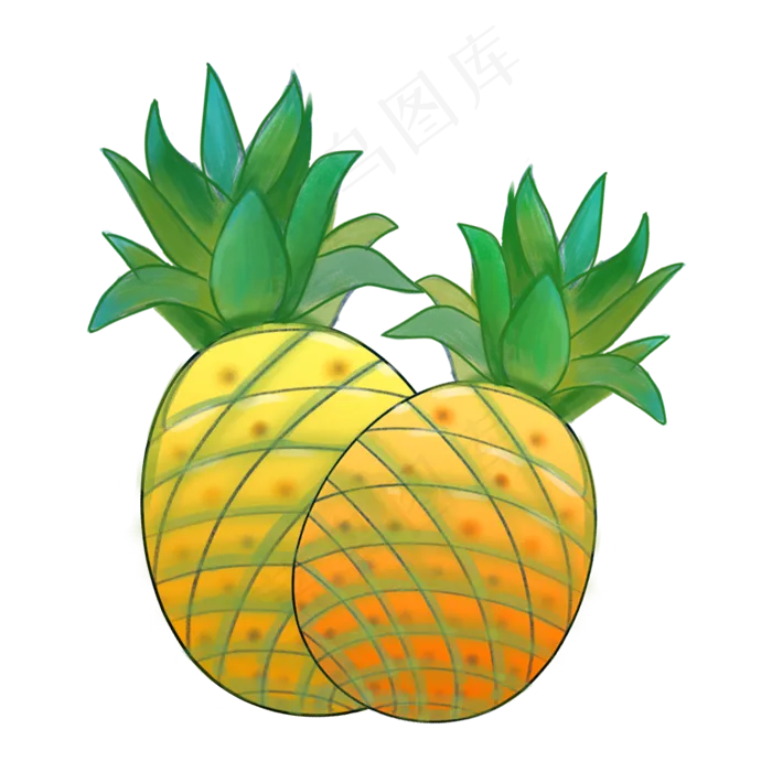 夏季水果菠萝(700X700(DPI:72))psd模版下载