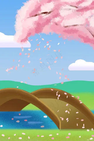 春天桃花樱花盛开