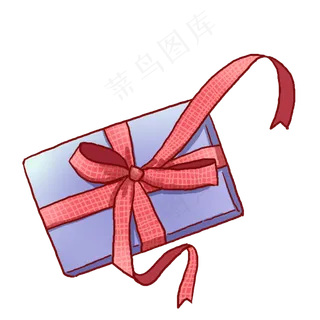 手绘卡通精美紫色礼盒PNG免抠素材 手绘卡通精美紫色礼盒PNG免抠素材