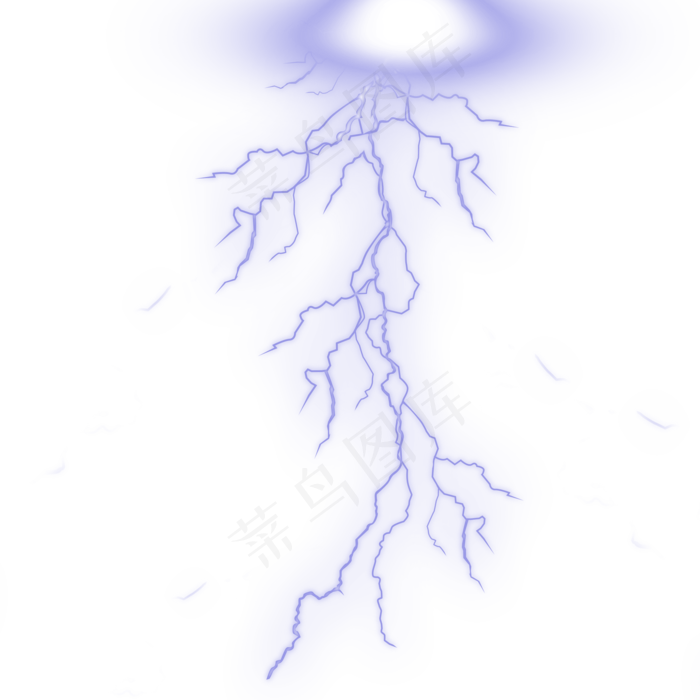 逼真强烈闪电素材,免抠元素(2000*2000px 300 dpi )psd模版下载