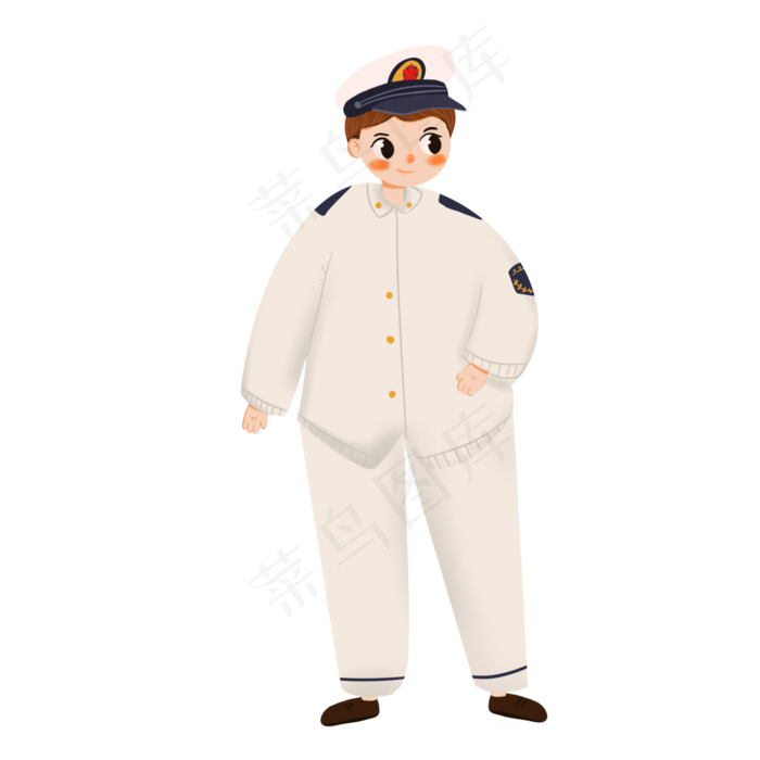 卡通海军人物元素(2000X2000(DPI:132))psd模版下载