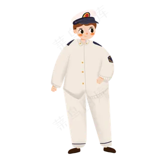 卡通海军人物元素