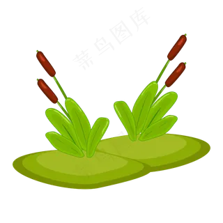 免扣卡通草地花朵,免抠元素