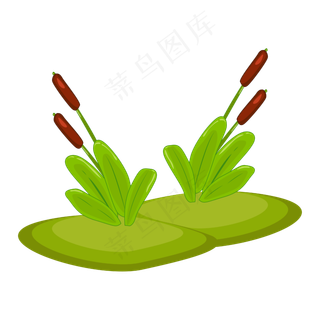 免扣卡通草地花朵,免抠元素