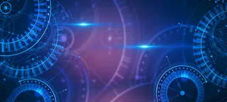 蓝色未来科技齿轮banner