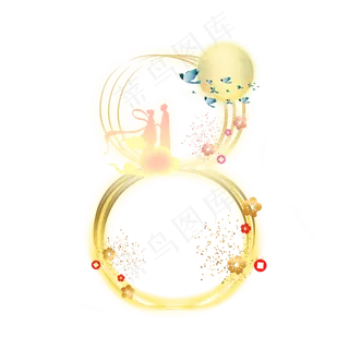 金色发光七夕数字8 金色发光七夕数字8