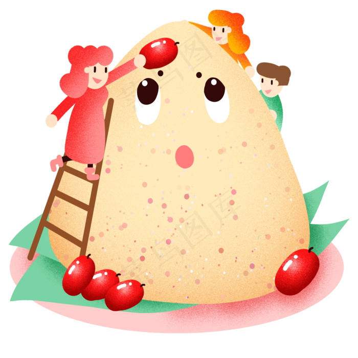 端午节创意Q版粽子插画