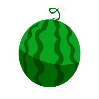 一个绿色可口西瓜