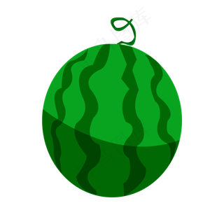 一个绿色可口西瓜