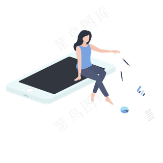 手机上的女人免扣素材,免抠元素