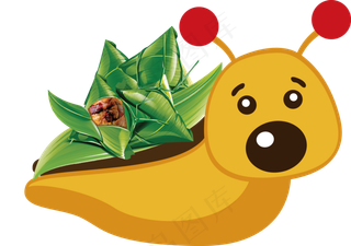 端午节卡通蜗牛粽子设计
