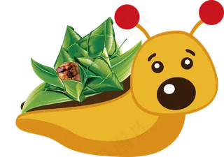 端午节卡通蜗牛粽子设计