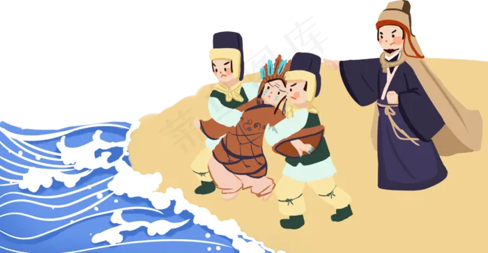 党建典范西门豹的故事(2694X1396(DPI:300))psd模版下载