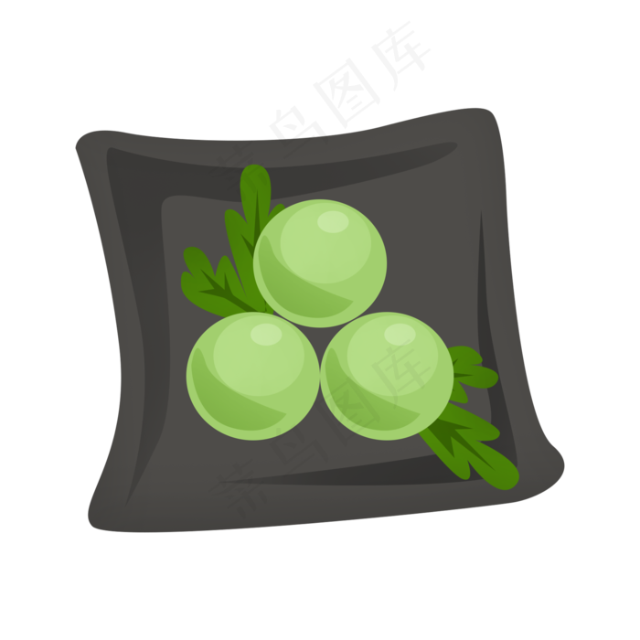 清明美食卡通插画