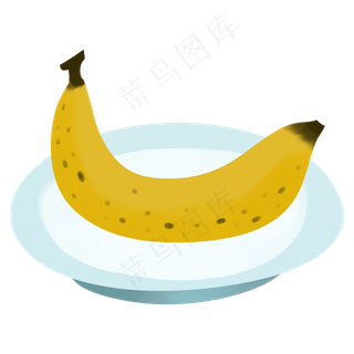 躺在盘子里的水果香蕉
