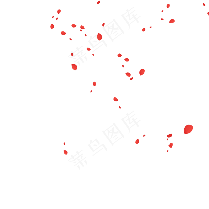 红色的花瓣装饰插画