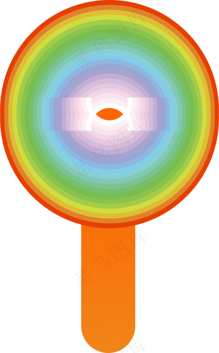 彩虹棒棒糖免扣PNG素材