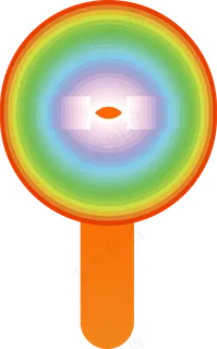 彩虹棒棒糖免扣PNG素材