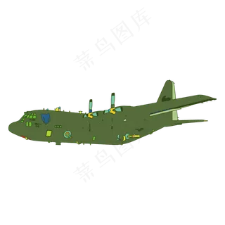 简约扁平卡通建军节空军侦查机飞