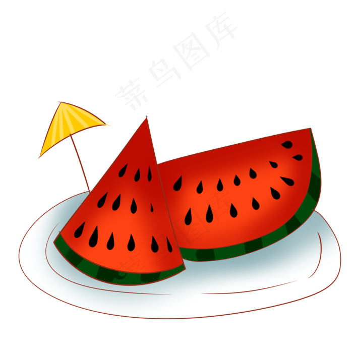 夏季水果西瓜插画