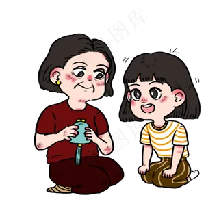 端午节长辈给小孩子送漂亮荷包