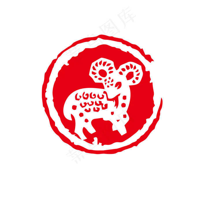 中国风红色十二生肖印章矢量可商cdr矢量模版下载